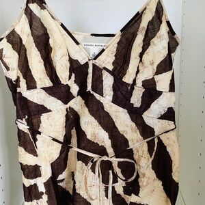 Banana Republic Brown and Cream Camisole